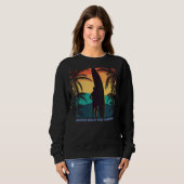 Jenness Beach New Hampshire Palm Tree Surfboard Su Trui (Voorkant volledig)