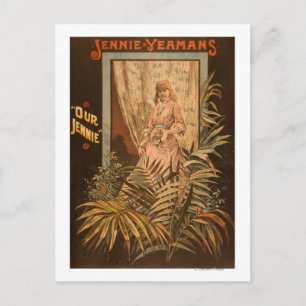 Jennie Yeamans "Our Jennie" Play Poster Briefkaart