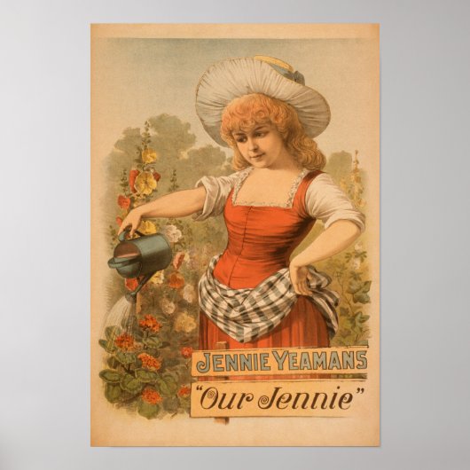 Jennie Yeamans "Our Jennie" Theater Poster (Voorkant)