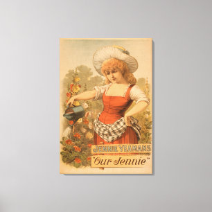Jennie Yeamans "Our Jennie" Theater Poster Canvas Afdruk