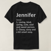 JENNIFER Definition Personalized Funny Birthday Gi T-shirt (Design voorkant)