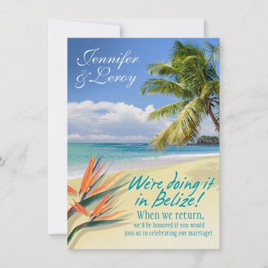 Jennifer EMERALD WATERS Belize receptie (linnen) Kaart (Voorkant)