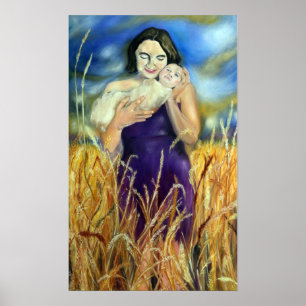 Jennifer en Daughter - schilderij van Jeanne Watso Poster