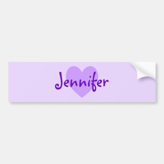 Jennifer in het Paars Bumpersticker (Voorkant)