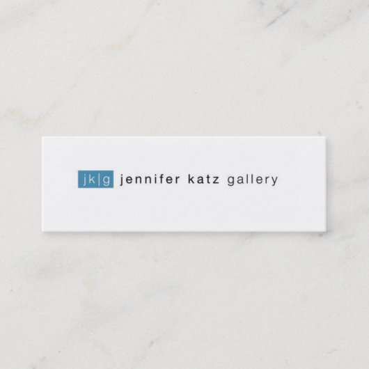 Jennifer Katz Skinny Visitekaartje (Voorkant)