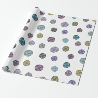 Jennifer Large Watercolor Stippen blauw groen paar Cadeaupapier