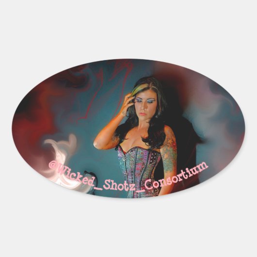 Jennifer Linnea 1 Fanz Ovale Sticker (Voorkant)