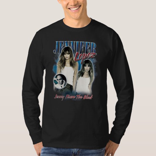 Jennifer Lopez Bootleg Portrait T-shirt (Voorkant)