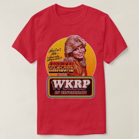 Jennifer Marlowe Receptionist bij WKRP in Cincinna T-shirt (Design voorkant)