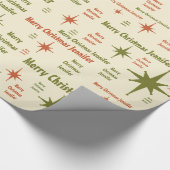 Jennifer Mideeuw Retro Merry Kerstmis Cadeaupapier (Hoek)