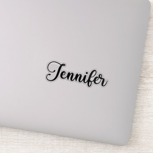 Jennifer Naam - Handgeschreven kalligrafie Sticker (Detail)