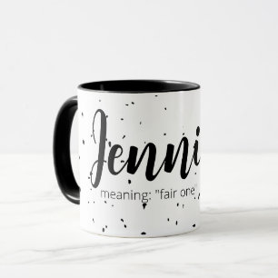 Jennifer Name Mok Betekenis zwart-wit Modern