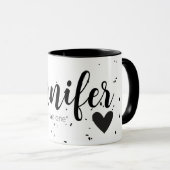 Jennifer Name Mok Betekenis zwart-wit Modern (Voorkant rechts)