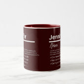 Jennifer Personalized Girl Name Meaning Coffee Mug Tweekleurige Koffiemok (Center)