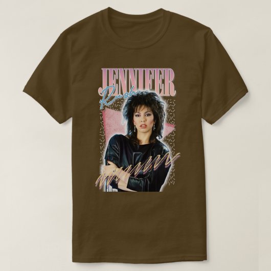 Jennifer Rush 80s Retro Fan Art Design T-shirt (Design voorkant)