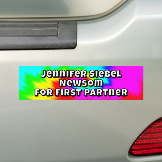 Jennifer Seibel Newsom for first partner Bumpersticker (Op auto)