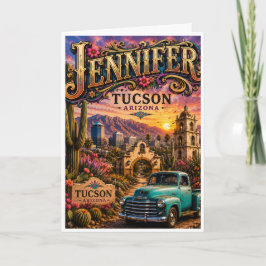 Jennifer Tucson Arizona Gepersonaliseerd Zuidweste Kaart