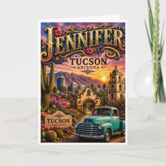 Jennifer Tucson Arizona Gepersonaliseerd Zuidweste Kaart