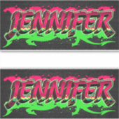 Jennifer Vorname Name Graffiti Aufkleber Sticker (Voorkant)