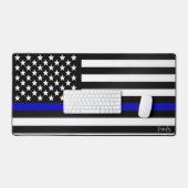 Jennifer's dunne blauwe lijn bureaumat (Keyboard & Muis)