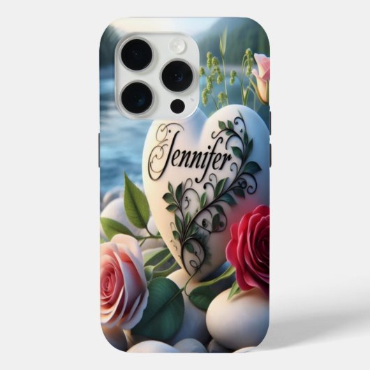 Jennifer's hart bij de rivier Case-Mate iPhone case (Achterkant)