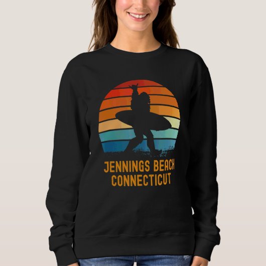 Jennings Beach Connecticut Sasquatch Souvenir Trui (Voorkant)
