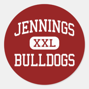 Jennings - Bulldogs - High - Jennings Louisiana Ronde Sticker