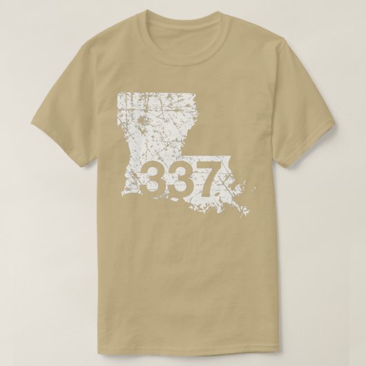Jennings Lafayette Jeanerette Area Code 337 Louis T-shirt (Design voorkant)