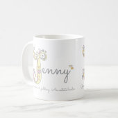 Jenny decorative J initiaal name betekenend mok (Voorkant links)