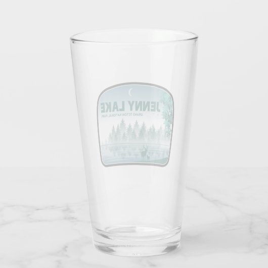 Jenny Lake Grand Teton Nationaal Park Herten Glas (Achterkant)