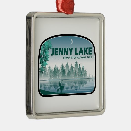 Jenny Lake Grand Teton Nationaal Park Herten Metalen Ornament (Rechts)