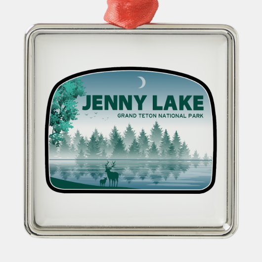 Jenny Lake Grand Teton Nationaal Park Herten Metalen Ornament (Voorkant)