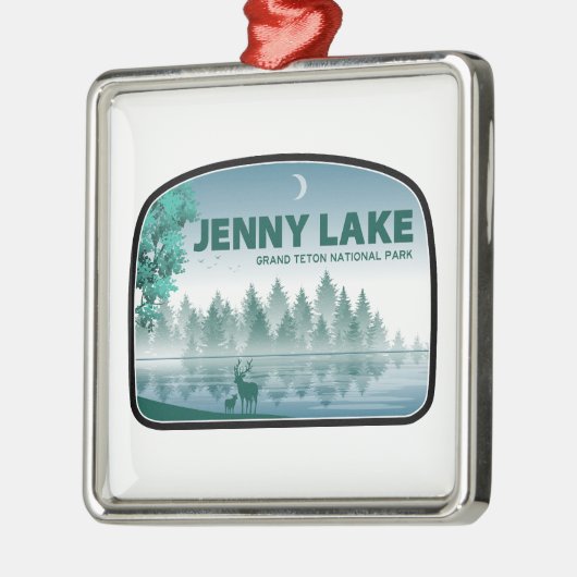 Jenny Lake Grand Teton Nationaal Park Herten Metalen Ornament (Links)