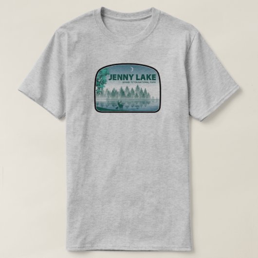 Jenny Lake Grand Teton Nationaal Park Herten T-shirt (Design voorkant)