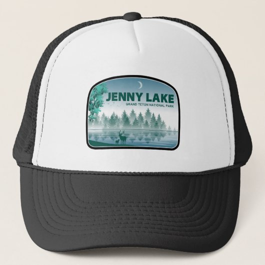 Jenny Lake Grand Teton Nationaal Park Herten Trucker Pet (Voorkant)