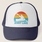 Jenny Lake Grand Teton Nationaal Park Kajak Trucker Pet (Voorkant)