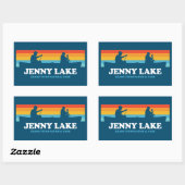 Jenny Lake Grand Teton National Park Canoe Rechthoekige Sticker (Vel)