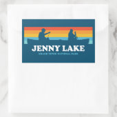 Jenny Lake Grand Teton National Park Canoe Rechthoekige Sticker (Tas)