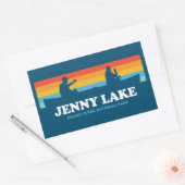 Jenny Lake Grand Teton National Park Canoe Rechthoekige Sticker (Envelop)