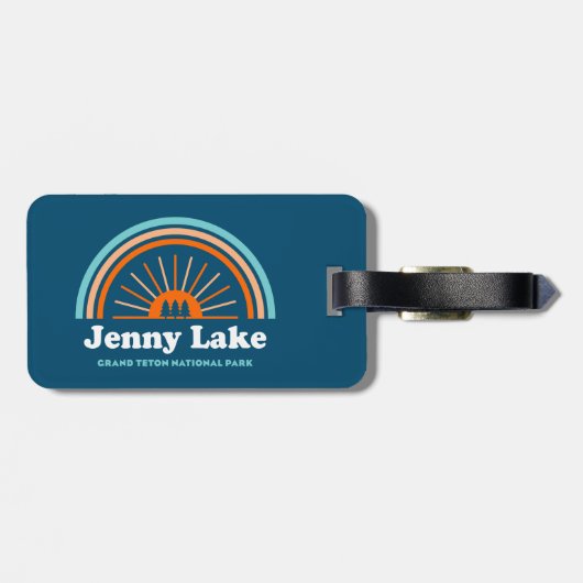 Jenny Lake Grand Teton National Park Rainbow Bagagelabel (Achterkant horizontaal)