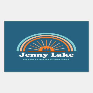 Jenny Lake Grand Teton National Park Rainbow Rechthoekige Sticker