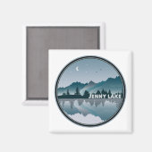 Jenny Lake Grand Teton National Park Reflection Magneet (Voorkant / Achterkant)