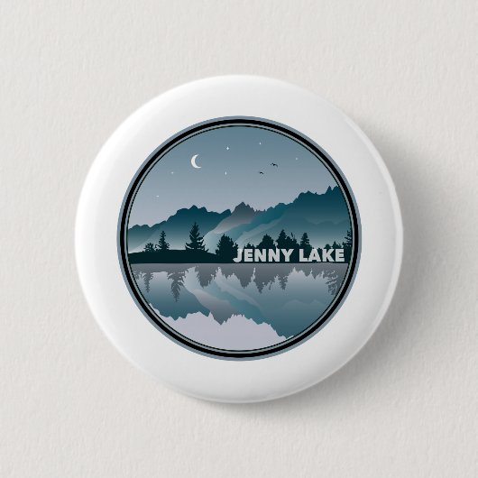 Jenny Lake Grand Teton National Park Reflection Ronde Button 5,7 Cm (Voorkant)