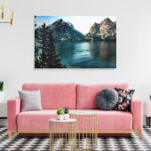 Jenny Lake, Grand Tetons op Canvas (Insitu (Woonkamer))