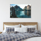 Jenny Lake, Grand Tetons op Canvas (Insitu (Slaapkamer))