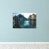 Jenny Lake, Grand Tetons op Canvas (Insitu (Houten vloer))