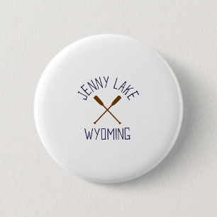 Jenny Lake Wyoming Buiten Activiteiten Vintage 3 Ronde Button 5,7 Cm