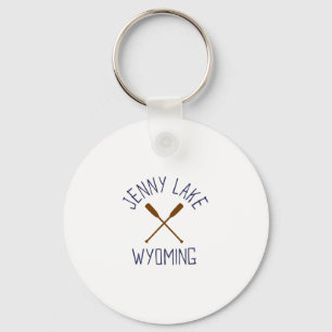 Jenny Lake Wyoming Buitenactiviteiten Vintage 3 Sleutelhanger