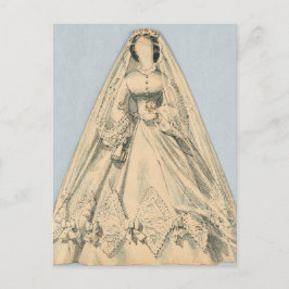  Jenny Lind Paper Doll Bridal Gown Briefkaart