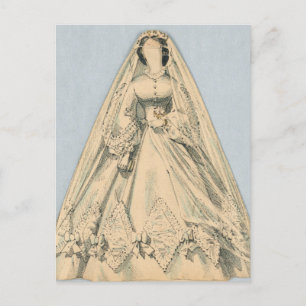  Jenny Lind Paper Doll Bridal Gown Briefkaart